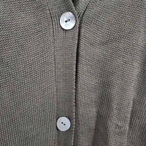 Vintage John Patrick for geoda design green open knit cardigan set beachy Large - Picture 11 of 16